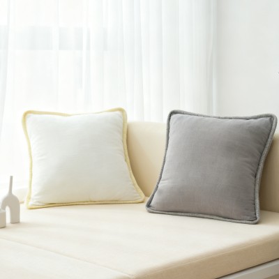 New Style Linen Piped Pillow - Minimalist Cushion for Living Room Decoration & Bedside